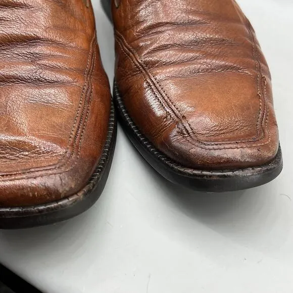 Michael Toschi Mario Side Gore Loafers Men’s Size 12 Brown Leather Slip On Shoes