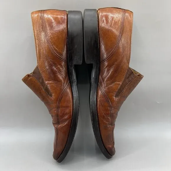 Michael Toschi Mario Side Gore Loafers Men’s Size 12 Brown Leather Slip On Shoes