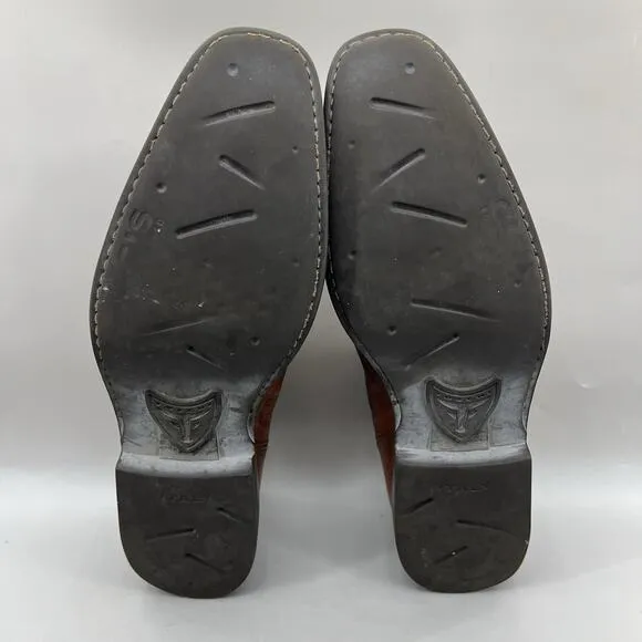 Michael Toschi Mario Side Gore Loafers Men’s Size 12 Brown Leather Slip On Shoes