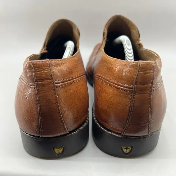 Michael Toschi Mario Side Gore Loafers Men’s Size 12 Brown Leather Slip On Shoes