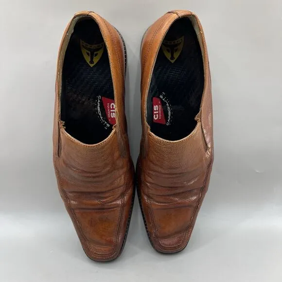 Michael Toschi Mario Side Gore Loafers Men’s Size 12 Brown Leather Slip On Shoes