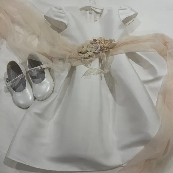 MiMiLu Designer Kids dress , flower girl, baptism