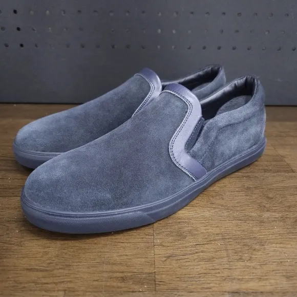 MONCLER Auronnais Navy Suede Slip On Sneaker Loafers Size 42 US 9