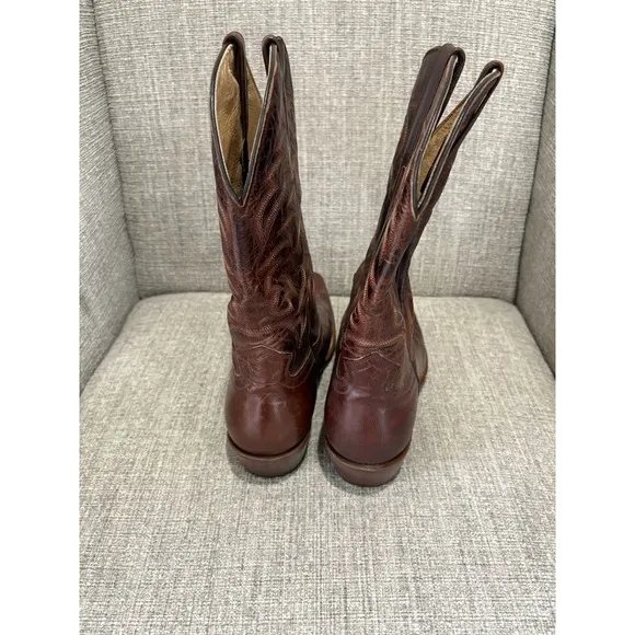 Moonshine Spirit Western Boots Leather Square Toe Brown 9 EE