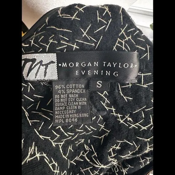 Morgan Taylor Gold Sequin Swirls V Back Party Dress Holidays Dress NYE