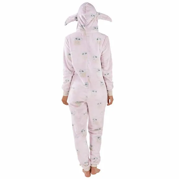 Munki Munki Women’s Plush One-Piece Hooded Pajama