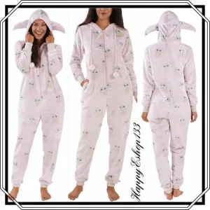 Munki Munki Women’s Plush One-Piece Hooded Pajama