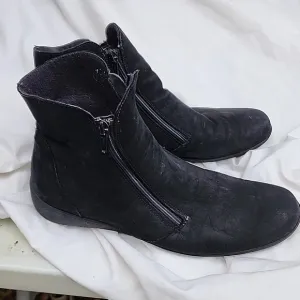 Munro double zip moto ankle boots 10‎