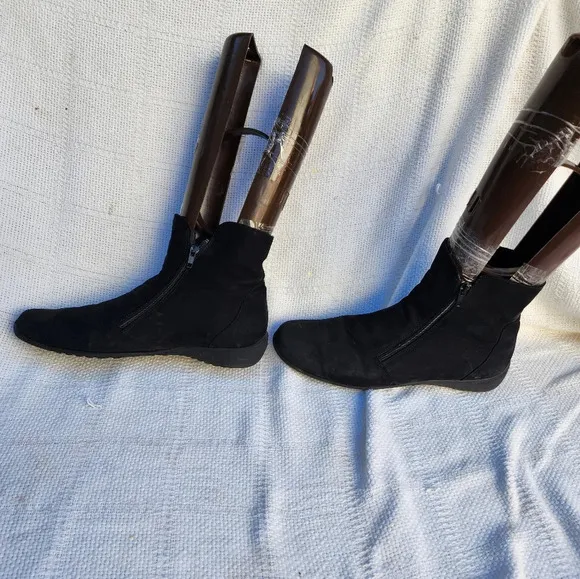 Munro double zip moto ankle boots 10‎