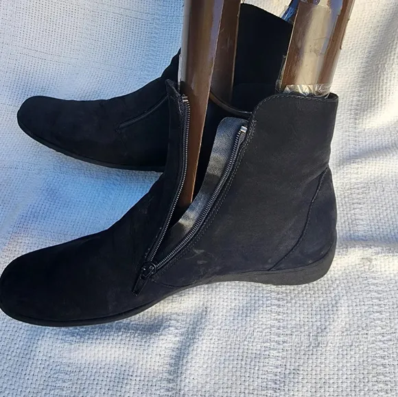 Munro double zip moto ankle boots 10‎