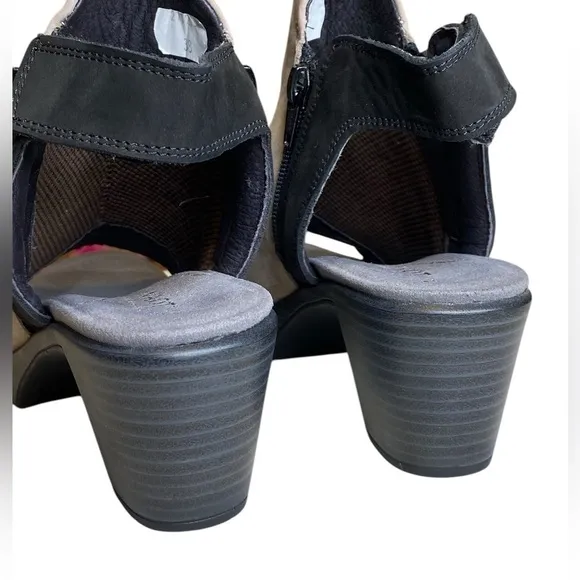 Naot Favorite Women's Heel Stone Black Peep Toe Ankle Booties Women’s Si…