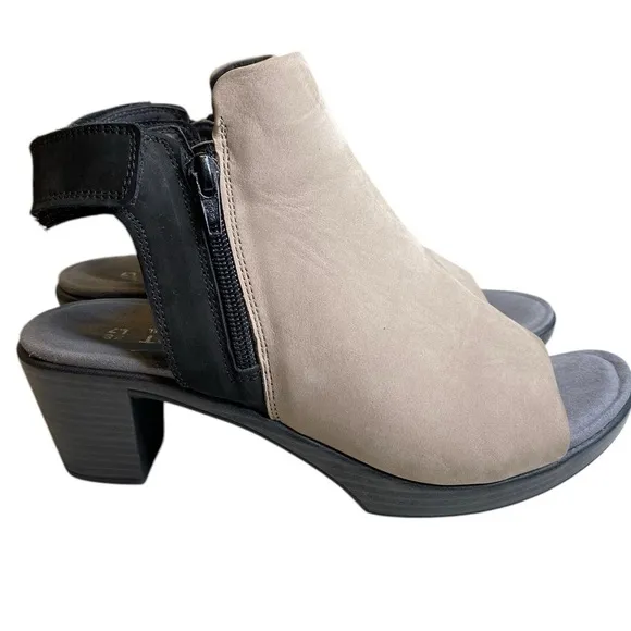 Naot Favorite Women's Heel Stone Black Peep Toe Ankle Booties Women’s Si…