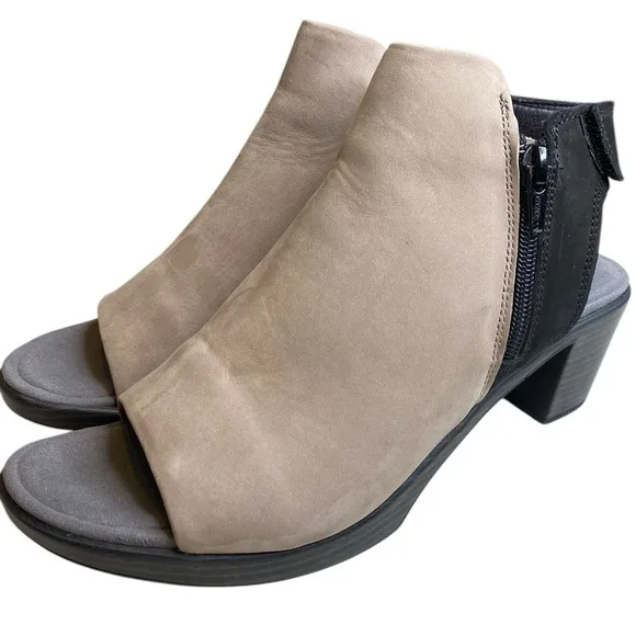 Naot Favorite Women's Heel Stone Black Peep Toe Ankle Booties Women’s Si…