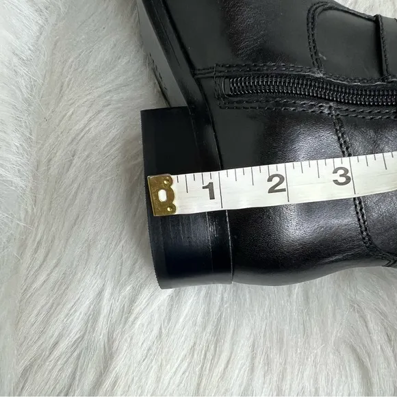 Naturalizer Reid High Shaft Boots Black Leather Size 6W