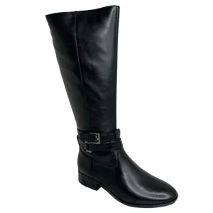 Naturalizer Reid High Shaft Boots Black Leather Size 6W