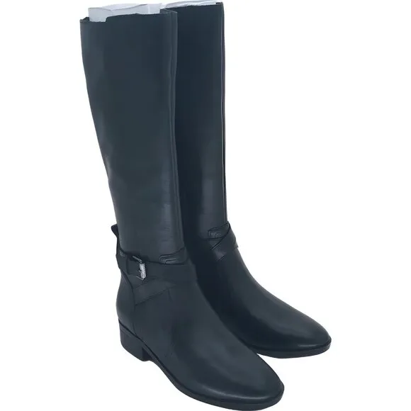 Naturalizer Rena Women's Black Leather Riding Boots EU 35 Size 5M