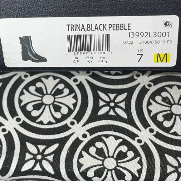 NATURALIZER Trina Mid Shaft Boots, black pebble, 7