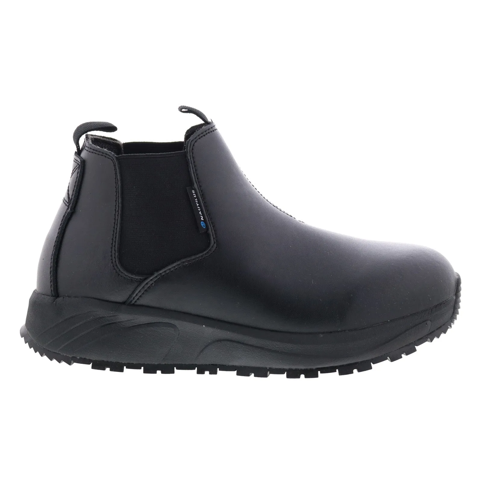 Nautilus Skidbuster Pull On SR Soft Toe Electric Hazard Mens Black Wide Boots