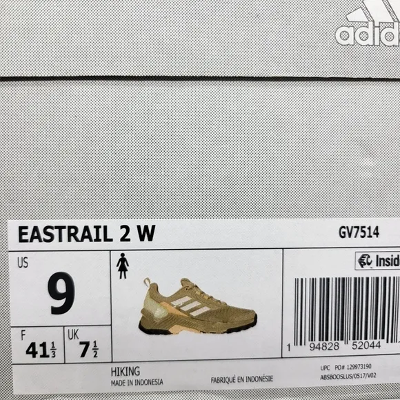 New adidas Eastrail 2.0 'Beige Tone Pulse Amber' Women's Hiking Shoes Size 9