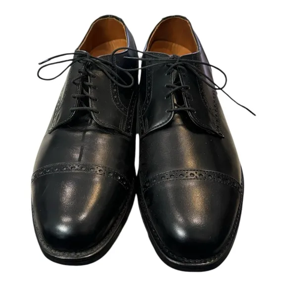 New Allen Edmonds Benton Men's Black Leather Oxford Dress Shoes 9  9E