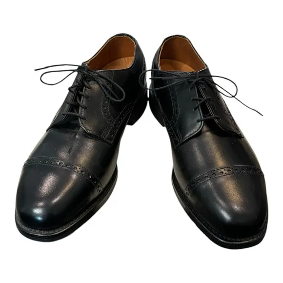 New Allen Edmonds Benton Men's Black Leather Oxford Dress Shoes 9  9E