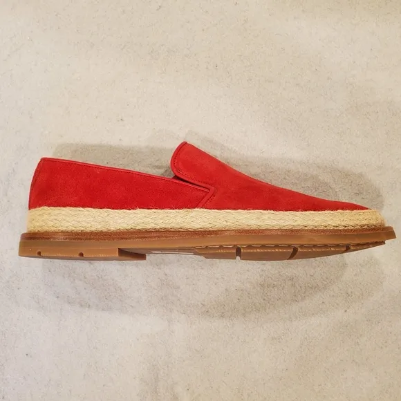 New Aquatalia Zayn Suede Loafer Red Size 9.5 Shoes