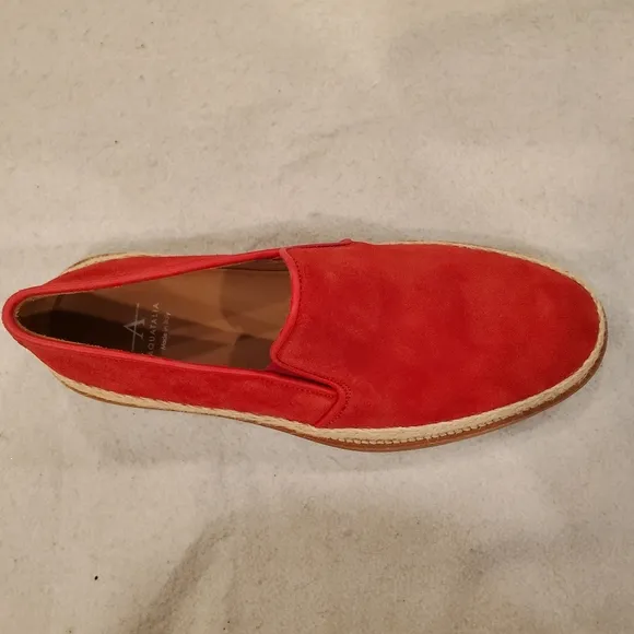 New Aquatalia Zayn Suede Loafer Red Size 9.5 Shoes