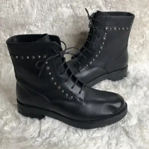 🌸NEW🌸 BARNEYS NEW YORK Black Leather Combat Boots