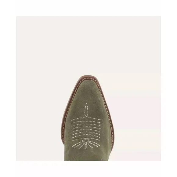 NEW BUCK &amp; BRANA women's brooke leather cowgirl boots in olive