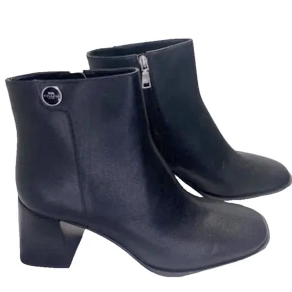 NEW COACH Shana Slip On Black Leather Comfort Womens Size 11 Bootie