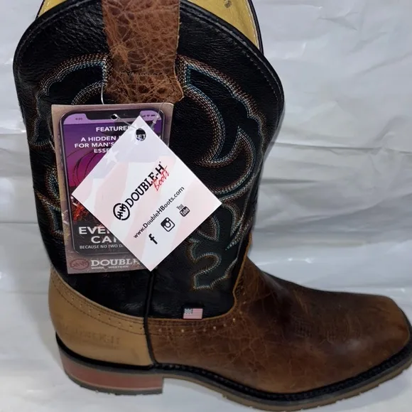 NEW DOUBLE-H Brown Jase DH3560 Size 12D US Boots