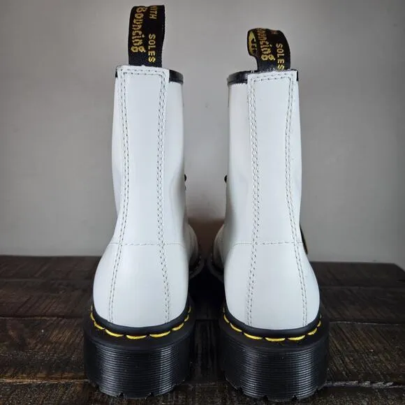 NEW Dr. Doc Martens 1460 Quad Womens Size 6 Combat Boots White Leather 26499