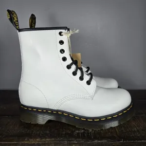 NEW Dr. Doc Martens 1460 W Womens Size 6 Lace Up Combat Boots White Leather