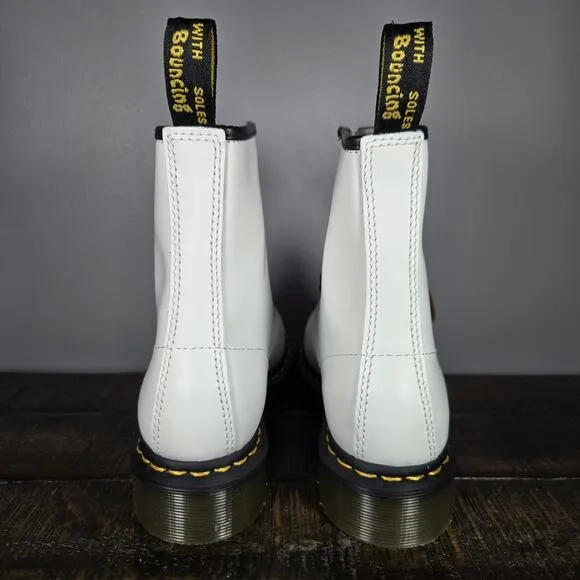 NEW Dr. Doc Martens 1460 W Womens Size 6 Lace Up Combat Boots White Leather