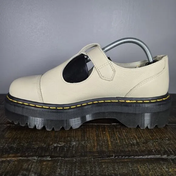 NEW Dr Martens Bethan Womens Size 10 Leather Strap Platform Shoes Smoked Mint