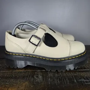 NEW Dr Martens Bethan Womens Size 10 Leather Strap Platform Shoes Smoked Mint