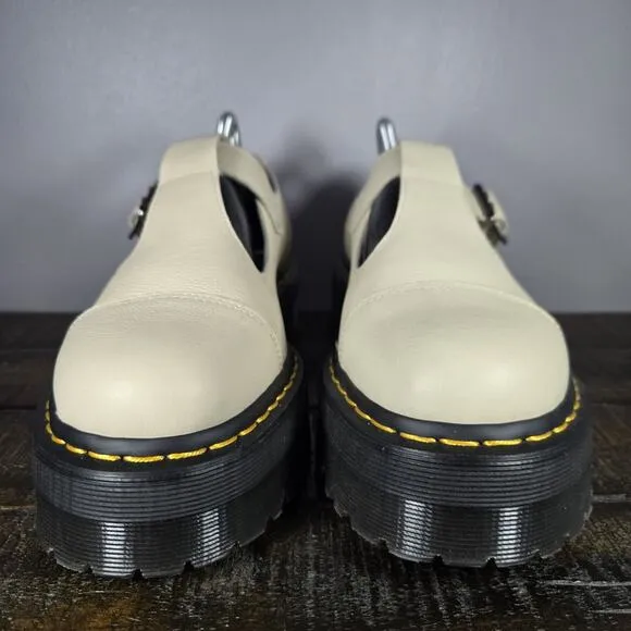 NEW Dr Martens Bethan Womens Size 10 Leather Strap Platform Shoes Smoked Mint