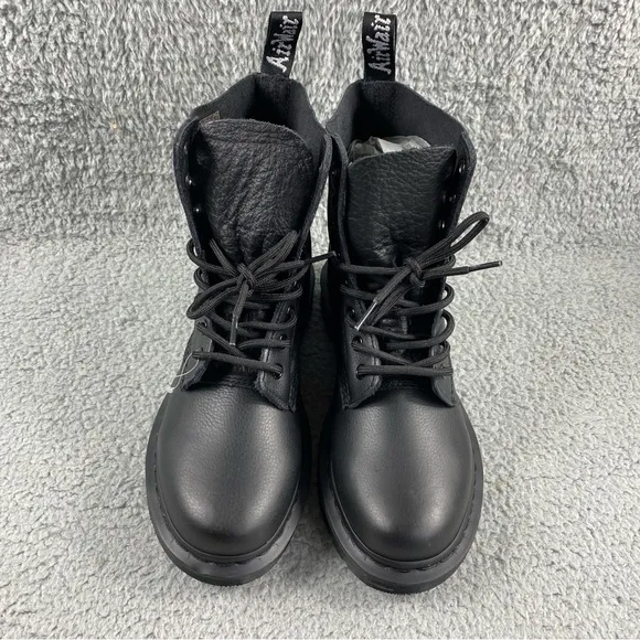 NEW Dr. Martens Boots 1460 Pascal Mono 7 Leather Lace Up Black combat boots shoe