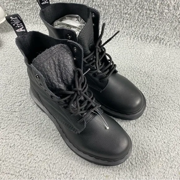 NEW Dr. Martens Boots 1460 Pascal Mono 7 Leather Lace Up Black combat boots shoe