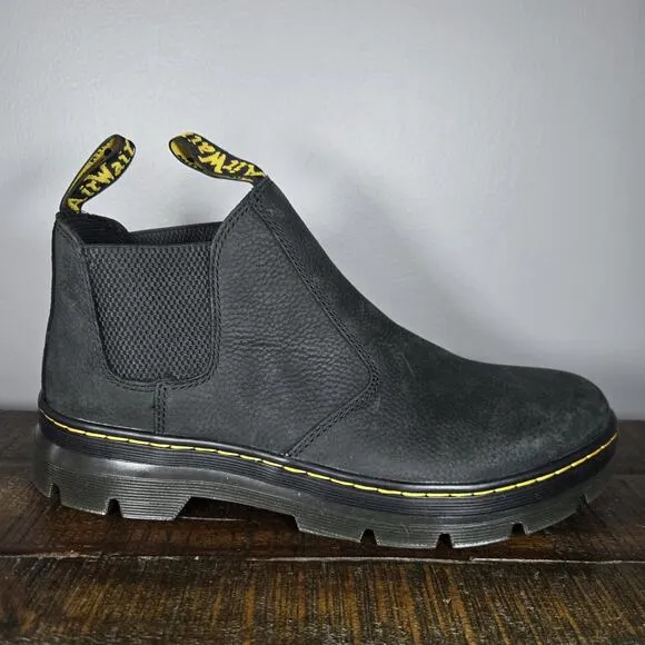 NEW Dr Martens Hardie II Mens Size 12 Leather Chelsea Boots Black Gray Non Slip