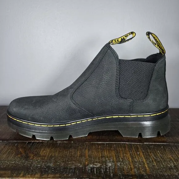 NEW Dr Martens Hardie II Mens Size 12 Leather Chelsea Boots Black Gray Non Slip