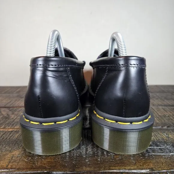 NEW Dr Martens Penton Womens Size 10 Leather Floral Platform Penny Loafers Black
