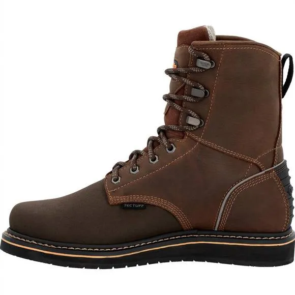 NEW GEORGIA BOOT men's amp lt power wedge roofer work boot in brown