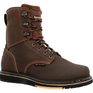 NEW GEORGIA BOOT men's amp lt power wedge roofer work boot in brown