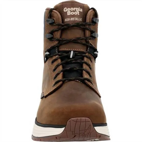 NEW GEORGIA BOOT men's sport wedge waterproof work hiker boot in dark brown
