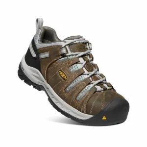 NEW KEEN women's flint ii low steel toe waterproof boots - wide width in cascade