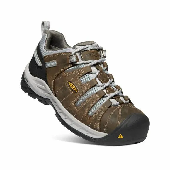 NEW KEEN women's flint ii low steel toe waterproof boots - wide width in cascade