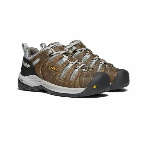 NEW KEEN women's flint ii low steel toe waterproof boots - wide width in cascade