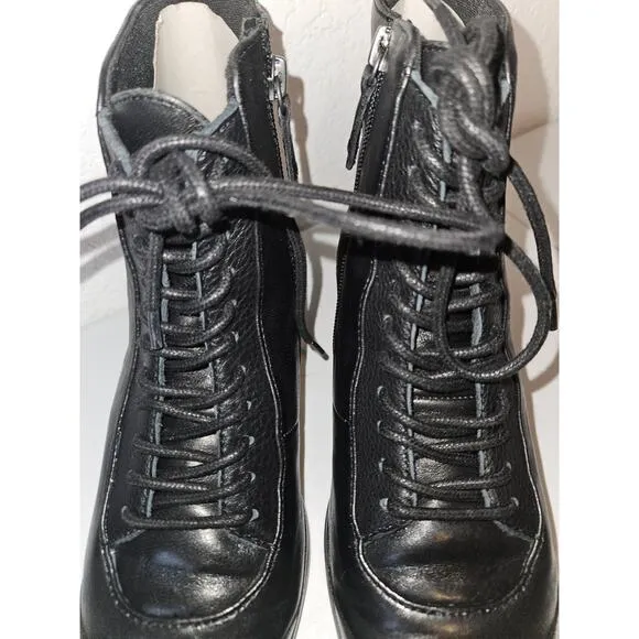 New! Kelsi Dagger Women' Brooklyn Lace Up Ankle Boots Booties Shoes Size 8 Black