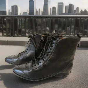 New! Kelsi Dagger Women' Brooklyn Lace Up Ankle Boots Booties Shoes Size 8 Black